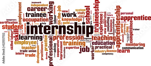 Internship word cloud photo