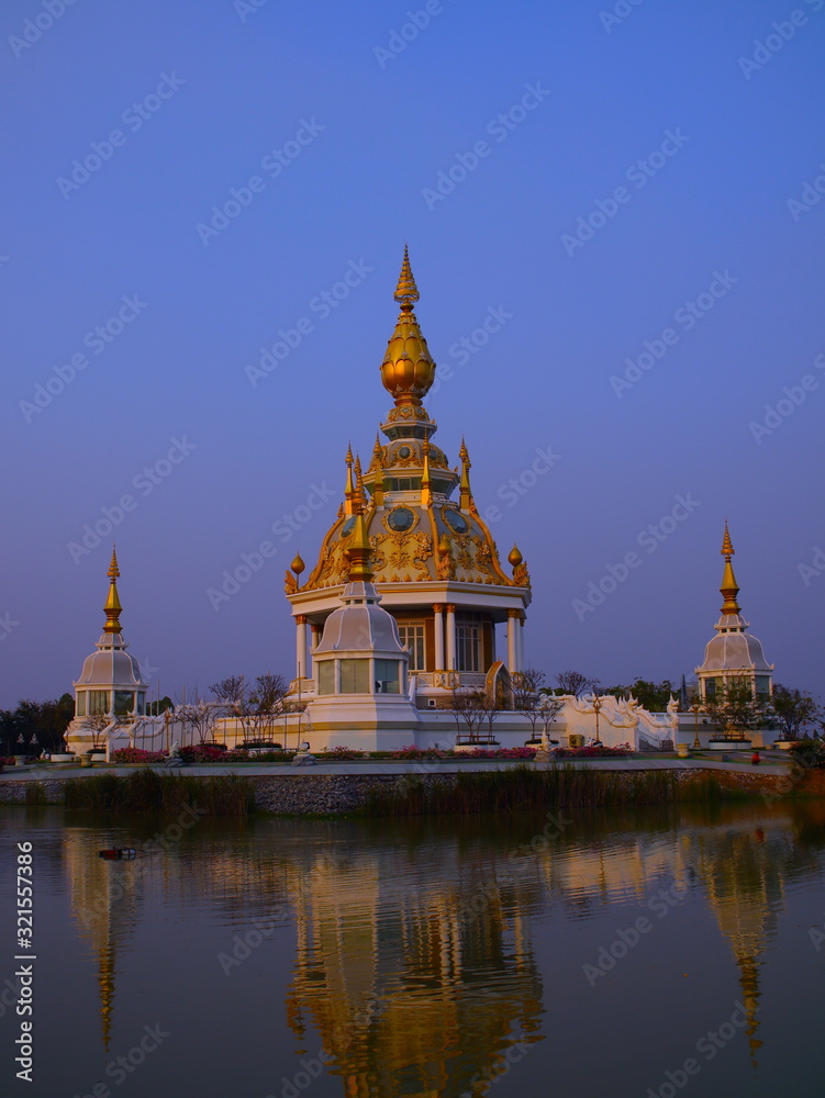 Wat Thung Setthi in Khon Kaen Essan Thailand a temple with beautiful ornaments of Buddha