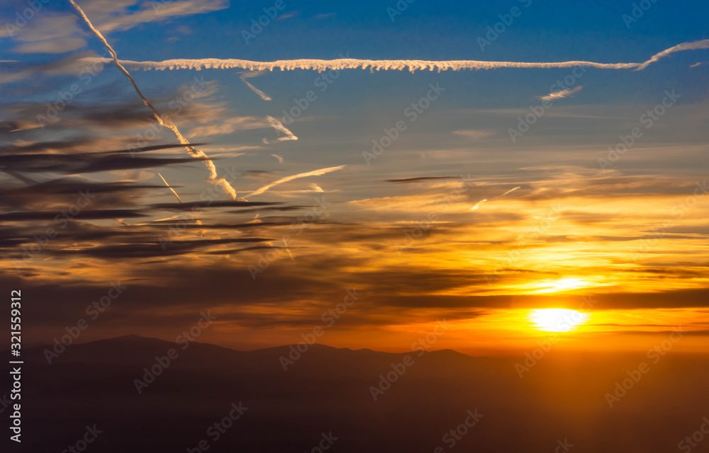 Fototapeta premium sunset in the sky