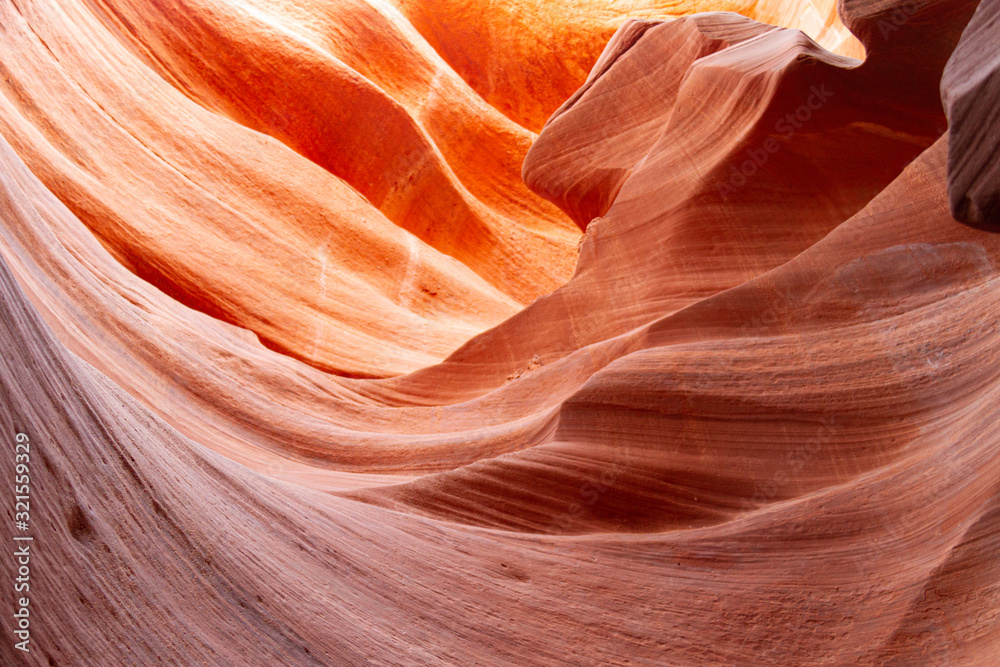 Bands of colored rock on the walls of Antelope Canyon in Arizona, USA. Bands of colored rock on the walls of Antelope Canyon in Arizona, USA.