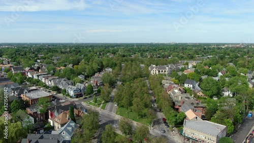 Buffalo, New York elmwood aerial footage