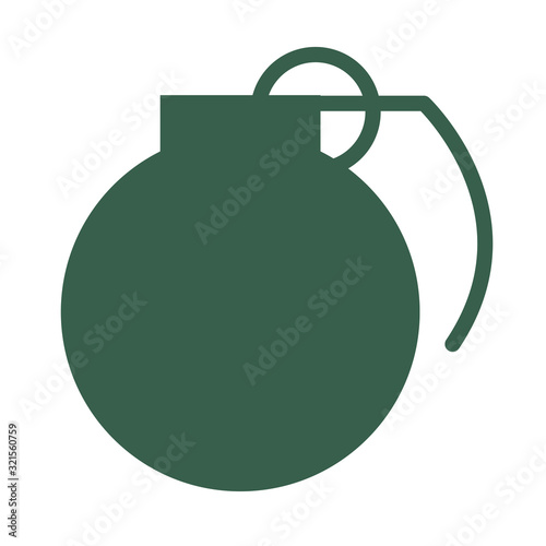 grenade military force isolated icon