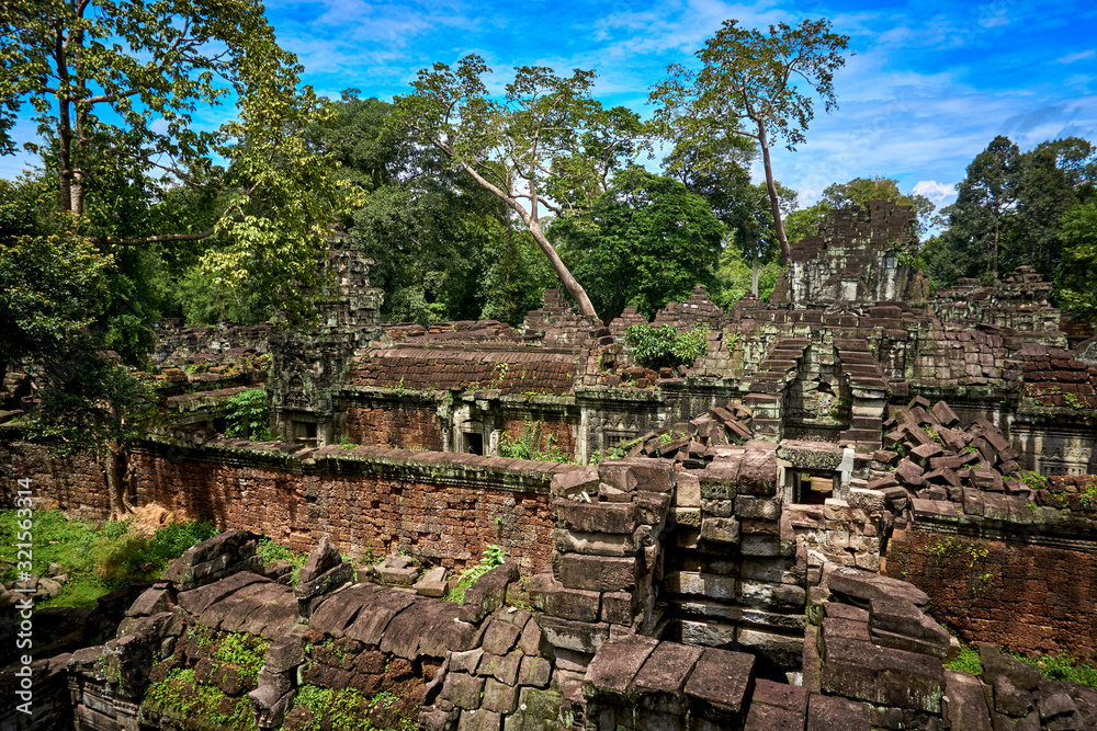 Preah Khan Angkor wat temple ruins siem reap cambodia asia