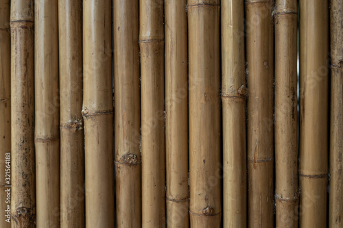  Old bamboo fence in warm colors