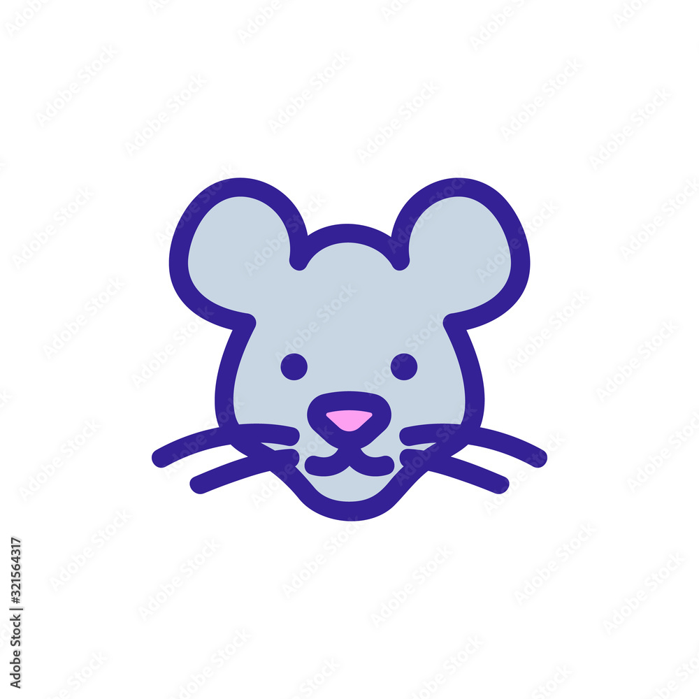 Mouse icon vector. Thin line sign. Isolated contour symbol illustration Mouse icon vector. Thin line sign. Isolated contour symbol illustration