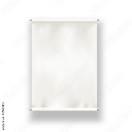 Roll Up Banner Stand on isolated clean background.