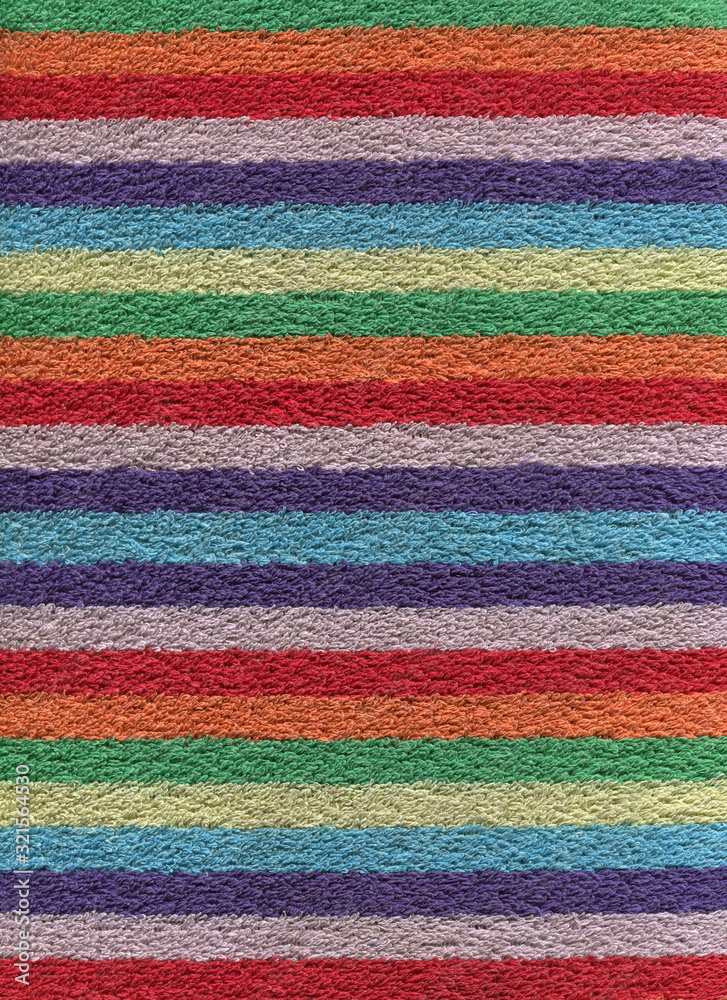 multicolored fabric texture with long fibers