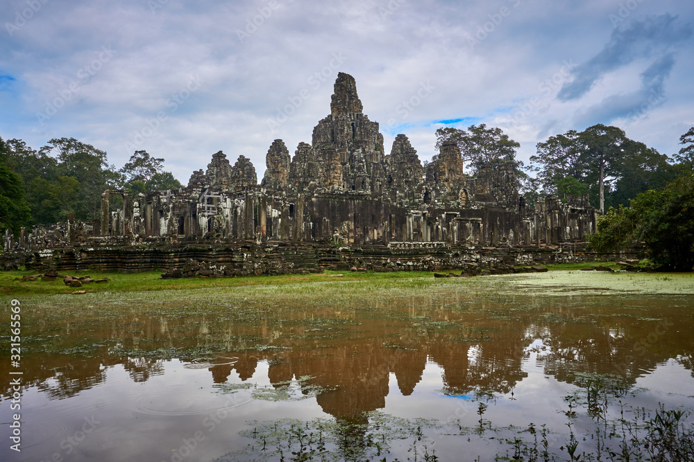 Fototapeta premium Bayon Angkor wat temple ruins siem reap cambodia asia