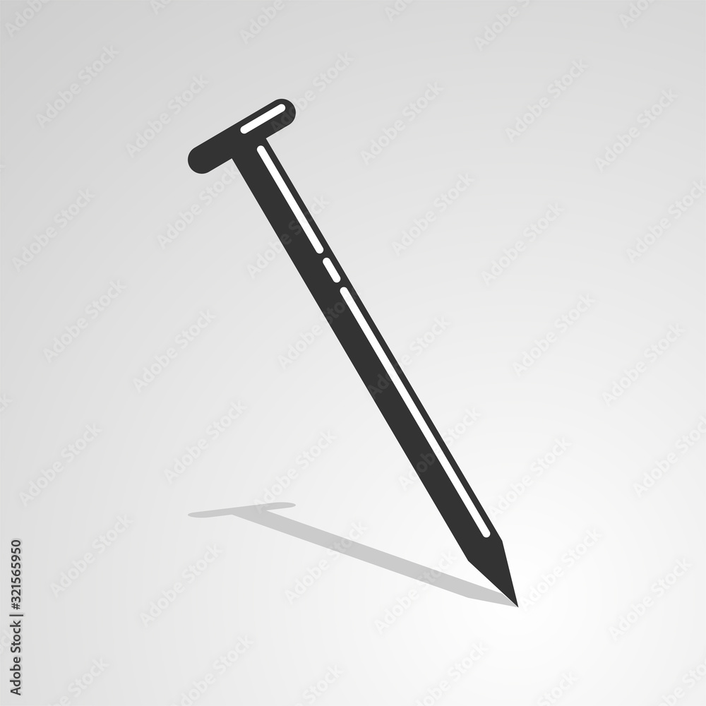 Design of iron nail illlustration Design of iron nail illlustration
