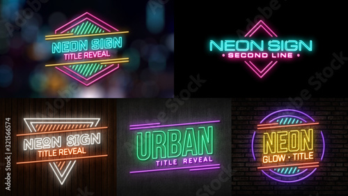 Neon Sign Title Reveal (ID: 321566574)