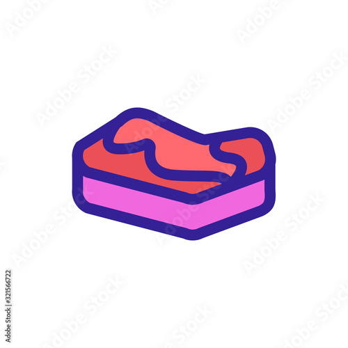 steak meat icon vector. Thin line sign. Isolated contour symbol illustration