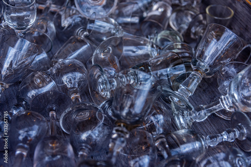 glasses on a market stand