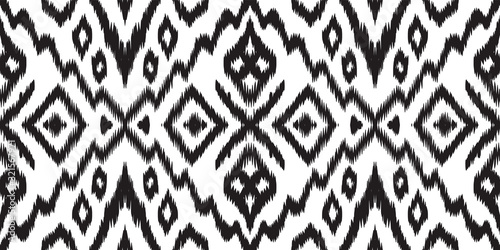 Black Repeat Tile Vector Seamless Pattern. 