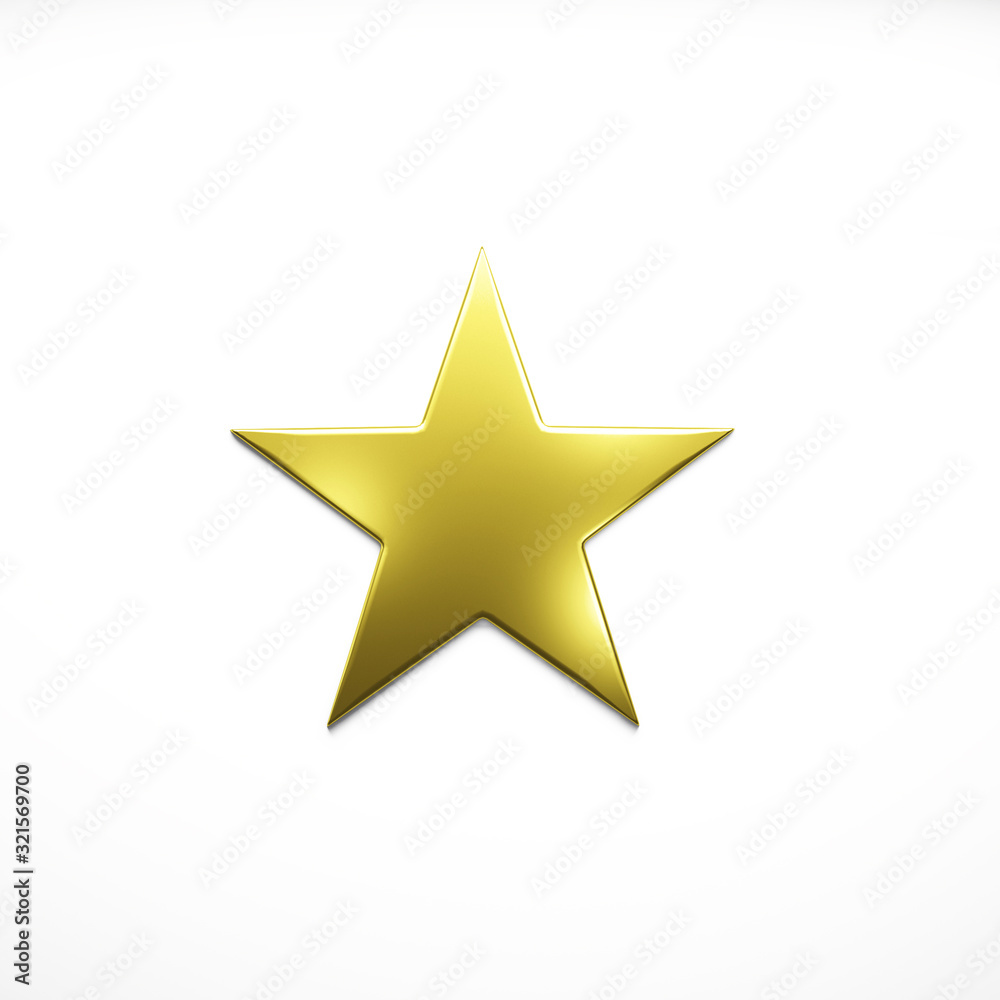 Luxury Gold Star image. 3D Rendering illustration Luxury Gold Star image. 3D Rendering illustration
