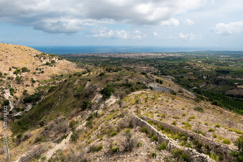 Top view of Avola Sicily
