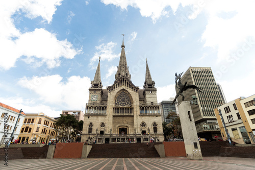 Exterior View of Cathedral Basilica of Our Lady of Rosary in Manizales, Colombia.