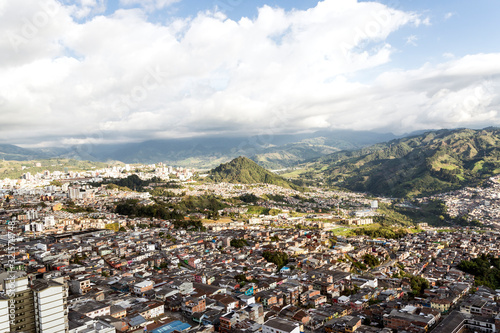 Panoramic Sights of the City from Polish Corridor's Lookout in Manizales, Colombia. © faustoriolo
