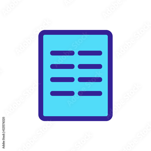 booklet flyer icon vector. Thin line sign. Isolated contour symbol illustration © vectorwin