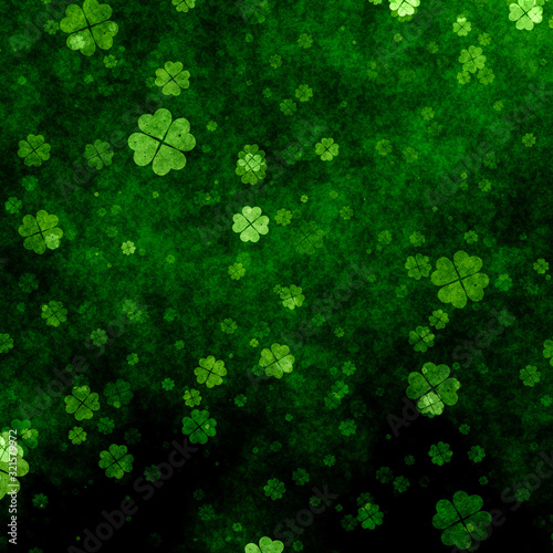 Grunge clover background for St Patricks Day photo