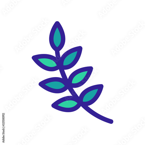 Jungle leaves icon vector. Thin line sign. Isolated contour symbol illustration