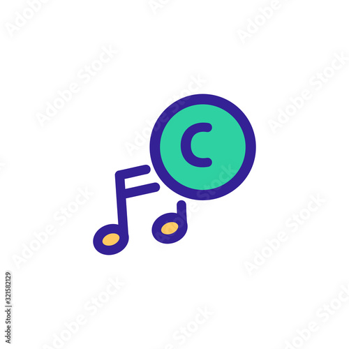 intellectual property icon vector. Thin line sign. Isolated contour symbol illustration