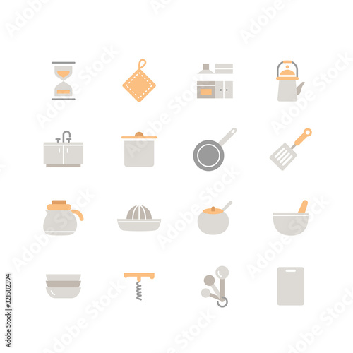 KITCHEN UTENSILS ICON SET