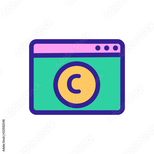 intellectual property icon vector. Thin line sign. Isolated contour symbol illustration