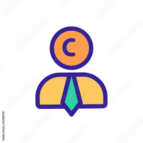 intellectual property icon vector. Thin line sign. Isolated contour symbol illustration