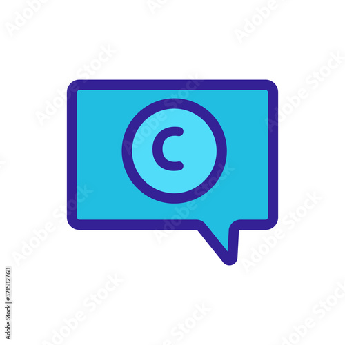 intellectual property icon vector. Thin line sign. Isolated contour symbol illustration