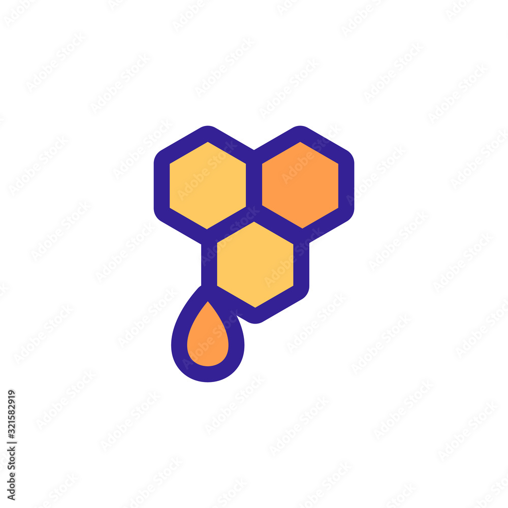 Honey is a honey icon vector. Thin line sign. Isolated contour symbol illustration Honey is a honey icon vector. Thin line sign. Isolated contour symbol illustration