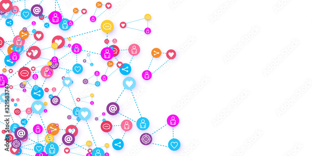 Social media marketing, Communication concept. Social media marketing, Communication concept.