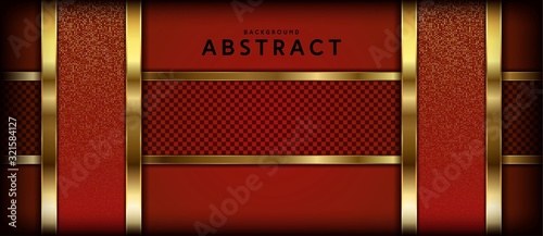 Luxurious abstract background with luminous gold stripes