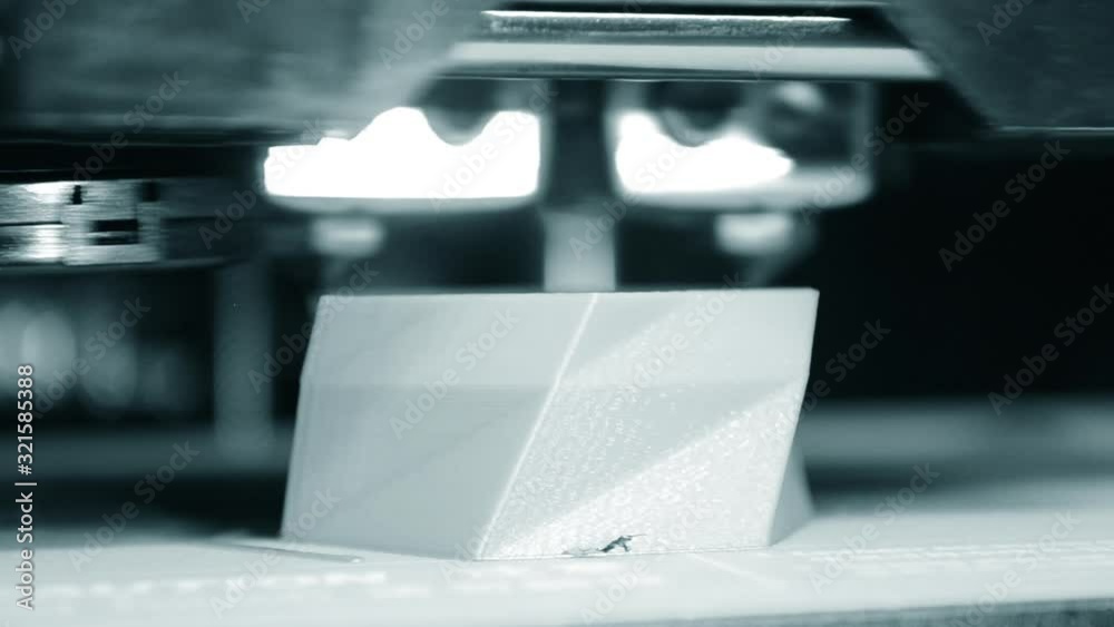 3D printer working. Fused deposition modeling, 3D printer working. Fused deposition modeling,