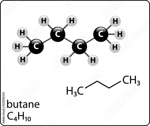 butane Molecule Structure photo