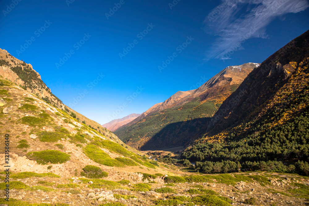 Fototapeta premium Mountain rocks. The beautiful gorge with high rocks. Nature of the North Caucasus