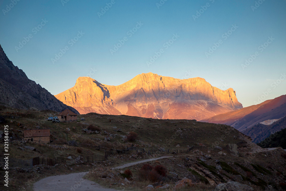 Fototapeta premium Mountain rocks. The beautiful gorge with high rocks. Nature of the North Caucasus