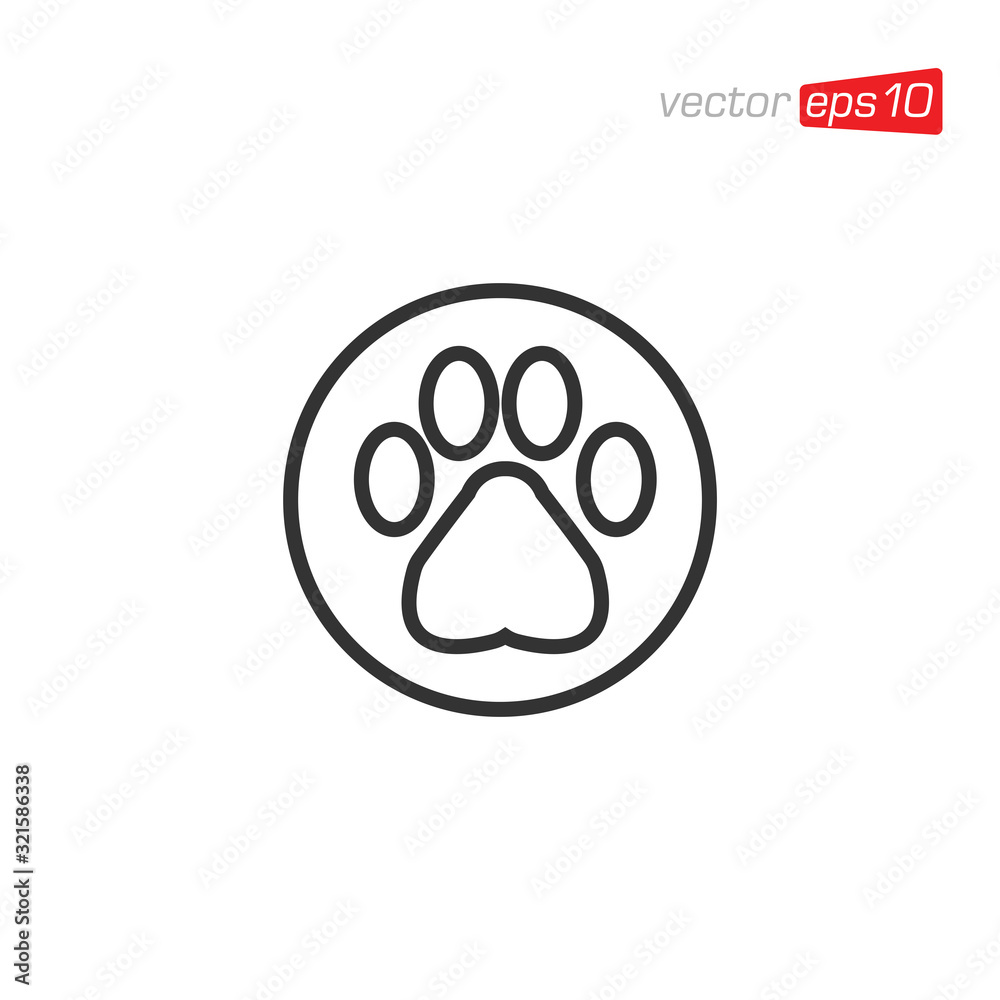 Paw animal Icon Design Vector Paw animal Icon Design Vector