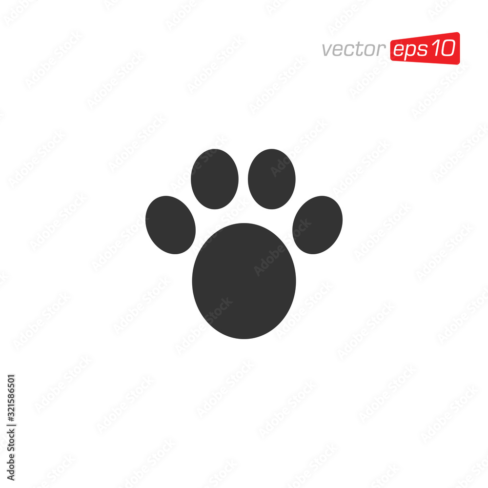 Paw animal Icon Design Vector