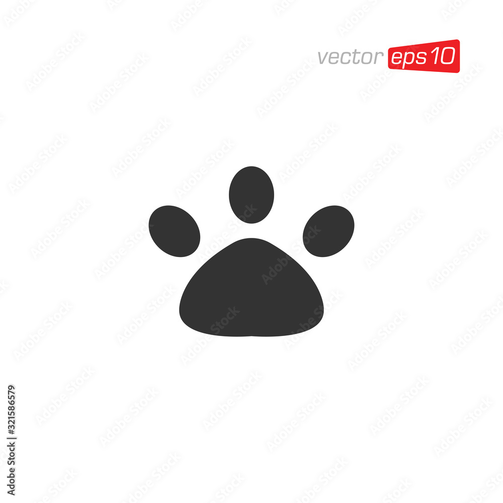 Paw animal Icon Design Vector