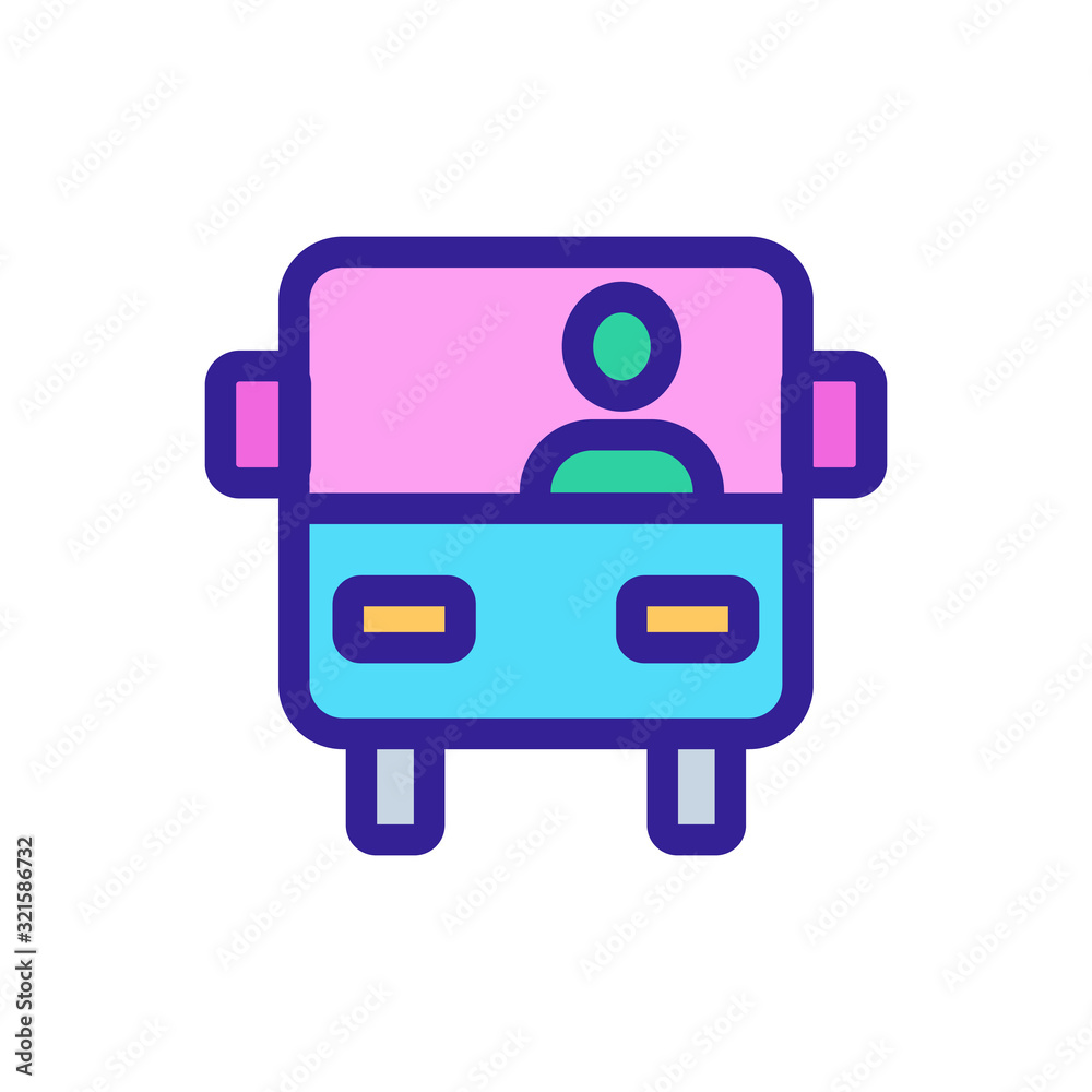 Driver icon vector. Thin line sign. Isolated contour symbol illustration Driver icon vector. Thin line sign. Isolated contour symbol illustration