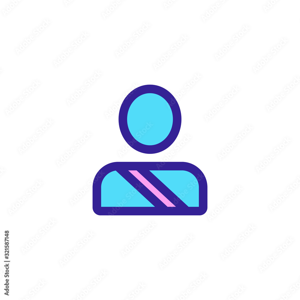 Driver icon vector. Thin line sign. Isolated contour symbol illustration Driver icon vector. Thin line sign. Isolated contour symbol illustration
