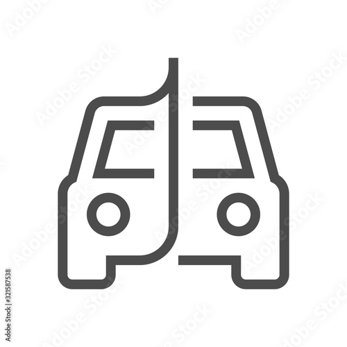 Film wrap for car vehicle vector icon. Vinyl or foil with adhesive for tint and protection paint coating from damage scratches. Installation by specialist. Car care and detailing service. 48x48 pixel.