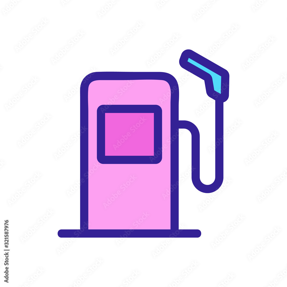 Gas station icon vector. Thin line sign. Isolated contour symbol illustration Gas station icon vector. Thin line sign. Isolated contour symbol illustration