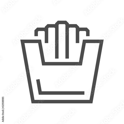 Fototapeta french fries icon
