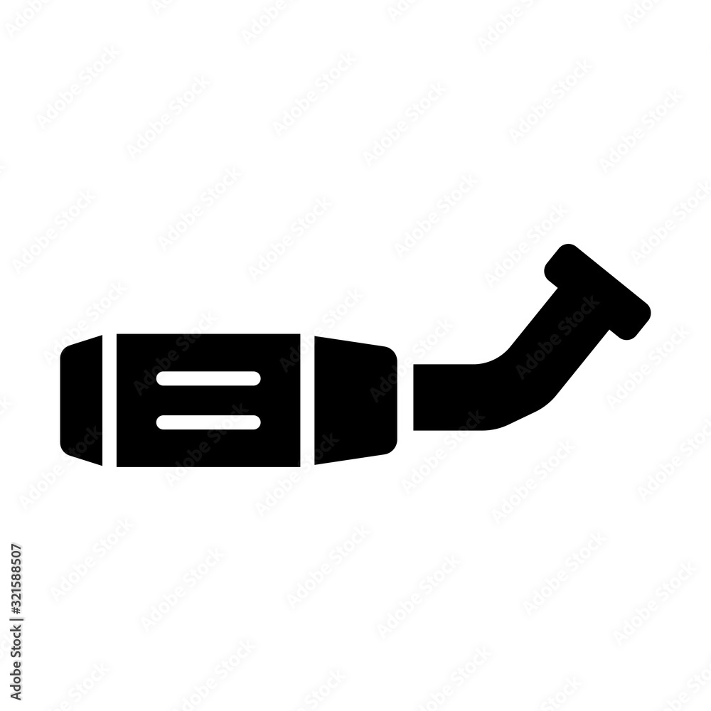 Exhaust pipe icon vector