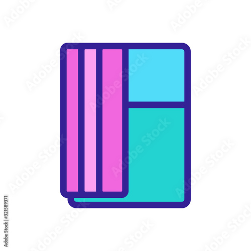 curtain icon vector. Thin line sign. Isolated contour symbol illustration