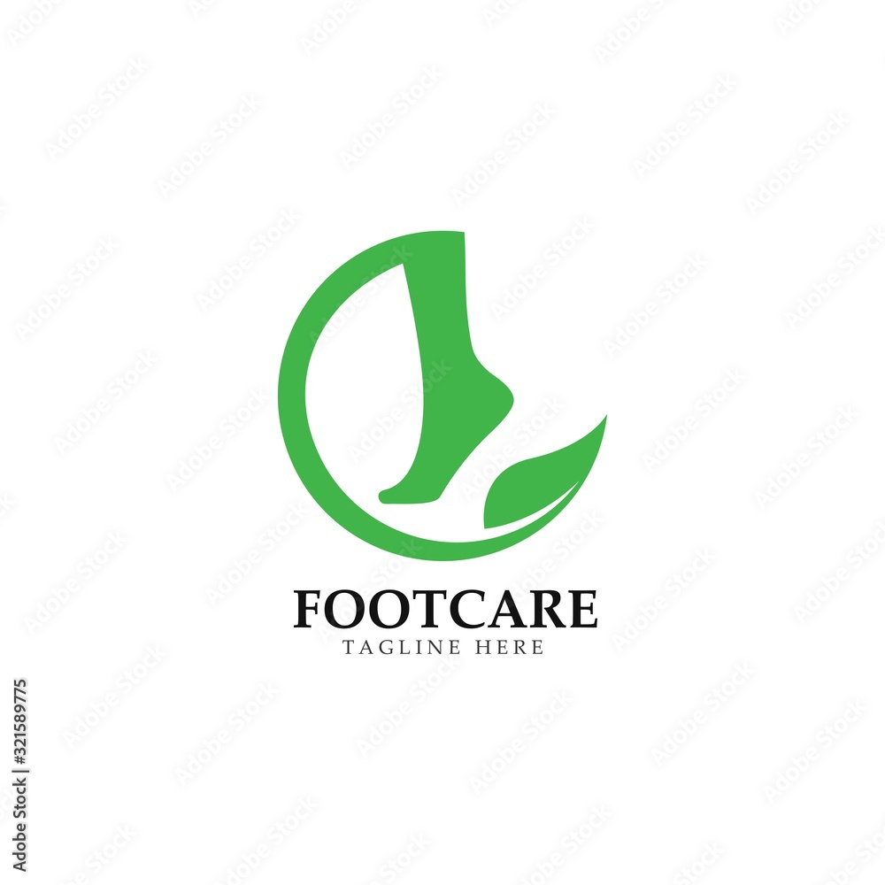 Foot care logo template design Foot care logo template design