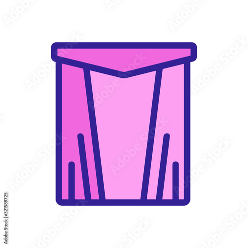 curtain icon vector. Thin line sign. Isolated contour symbol illustration