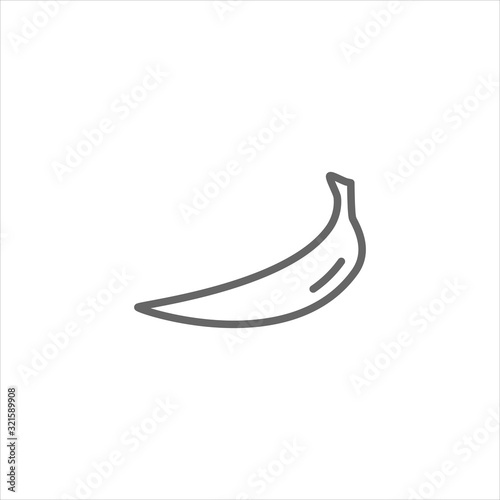 banana icon outline style for your design
