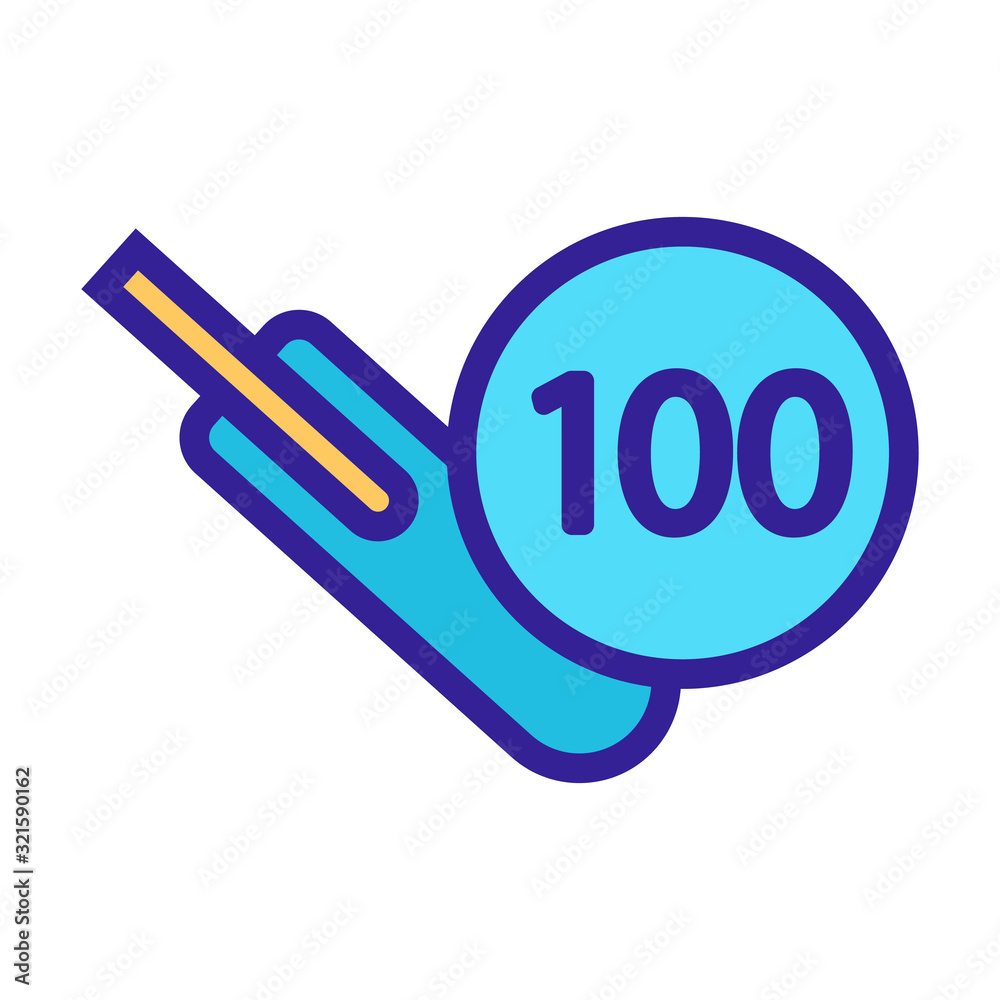 Cricket score icon vector. Thin line sign. Isolated contour symbol illustration Cricket score icon vector. Thin line sign. Isolated contour symbol illustration